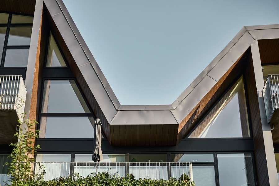 Amazing roof design using DS Nordic Click Seam, Udsigten - Vester Ringvej 45, 8600 Silkeborg